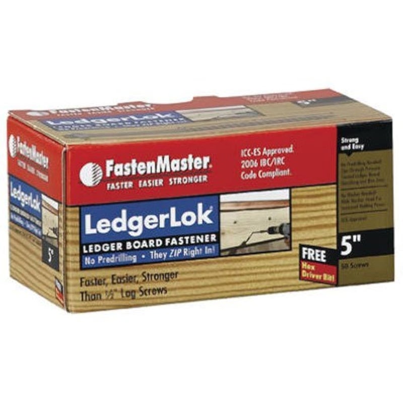 FastenMaster FMLL005-50 LedgerLOK Ledger Board Fastener, 5 Inches, 50-Count - Image 1